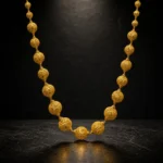 Gold Textured Ball Necklace